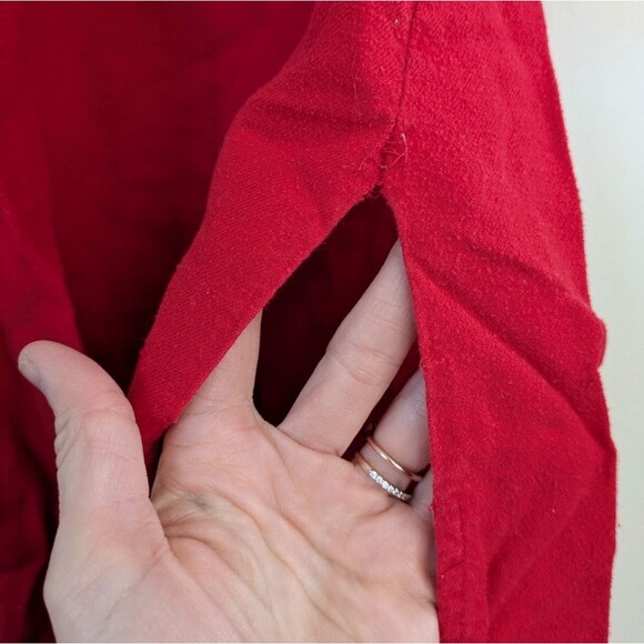 Vintage Victorias Secret Authentic Country Cottons Flannel Red Button-Up Nightie - Picture 7 of 10